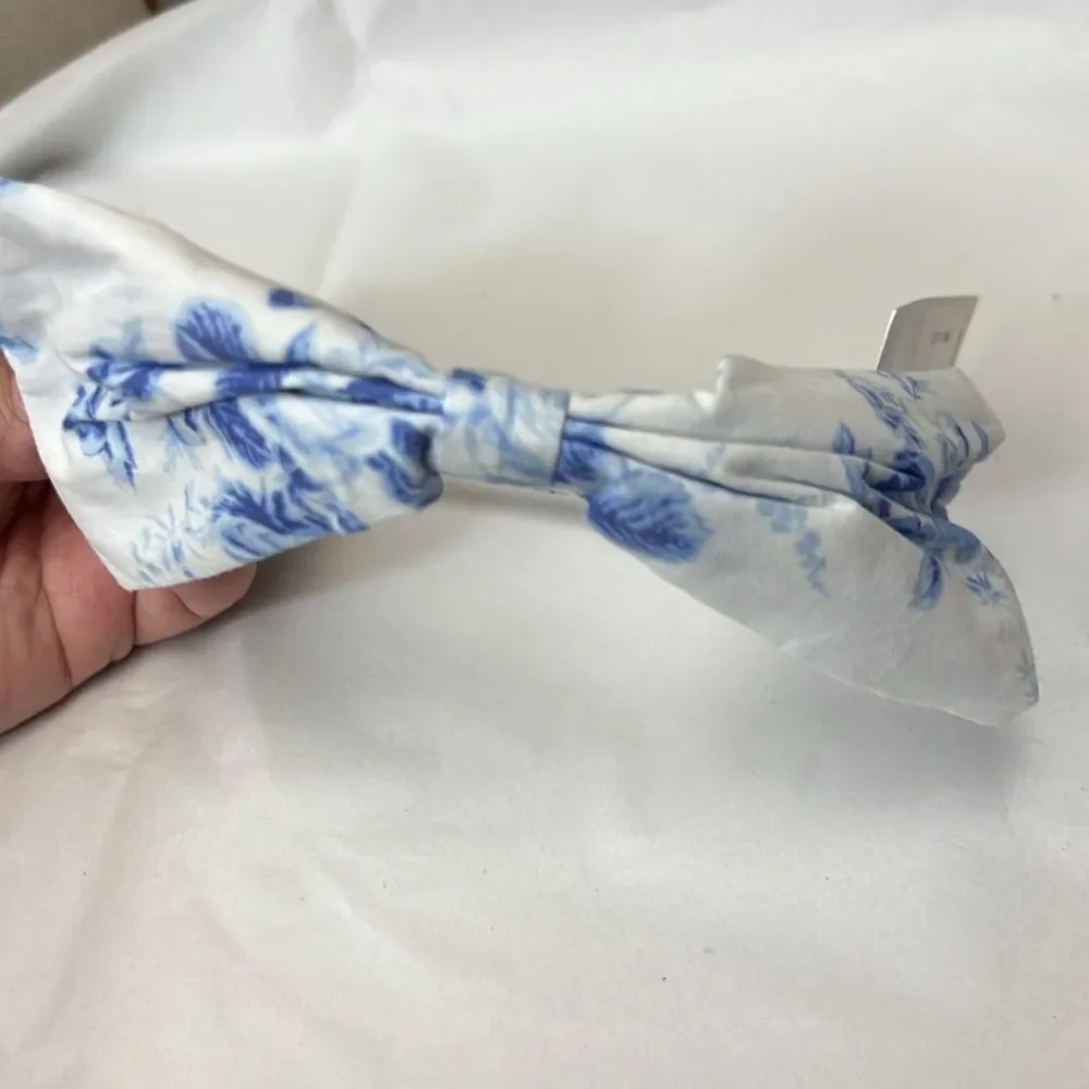 Janie and Jack 100049328 Blue and Shite floral headband NWT one size